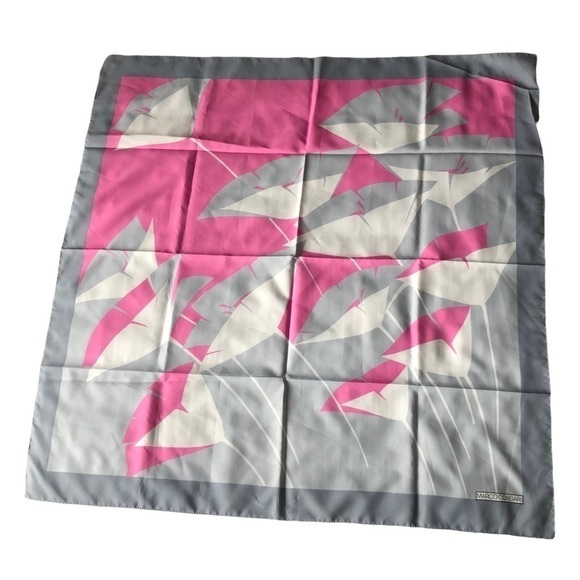 Marco Corsari Floral Scarf Grey Pink White - Picture 2 of 9